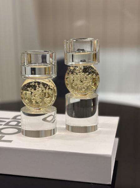 Silindir Kabarcık Modern Şamdan Seti