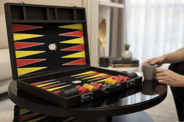 Deri Çantalı Özel Tasarım Galatasaray Tavla