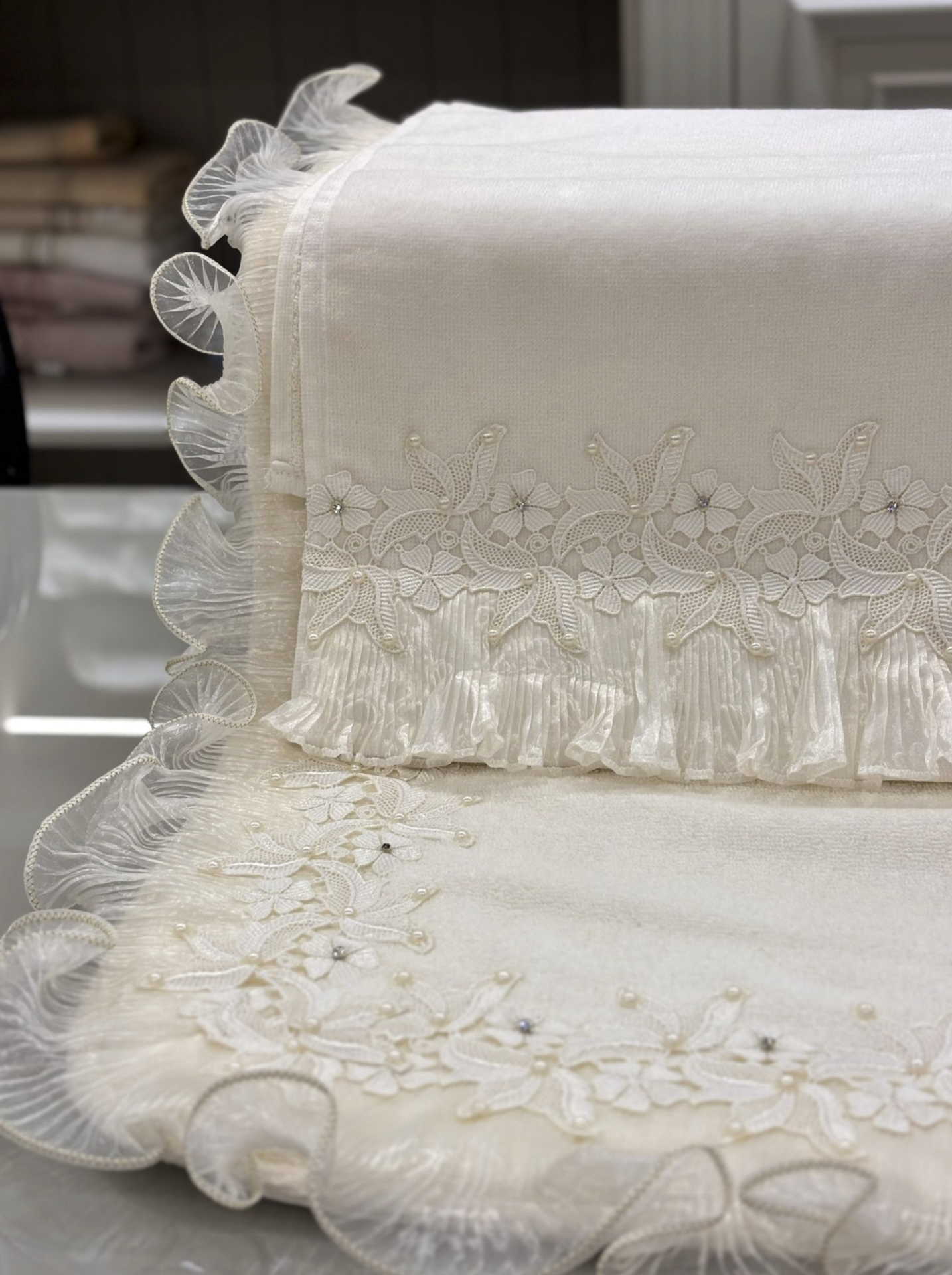 Fırfırlı Banyo Seti