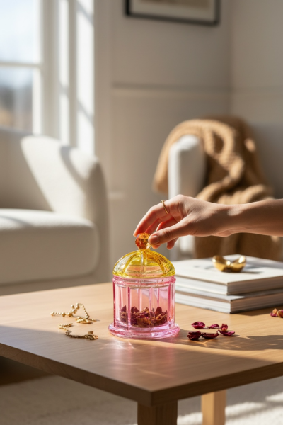 Özel Tasarım Sarı-Yeşil Şekerlik