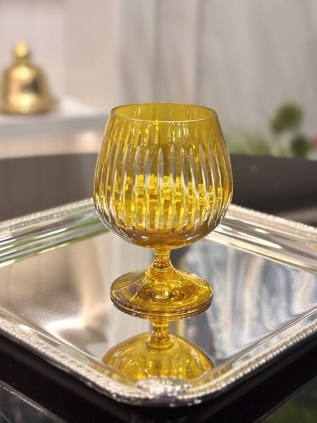Kristal Kahve Yanı Ayaklı Bardak