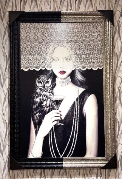 DOKU CONCEPT TABLO SİYAH BEYAZ KADIN