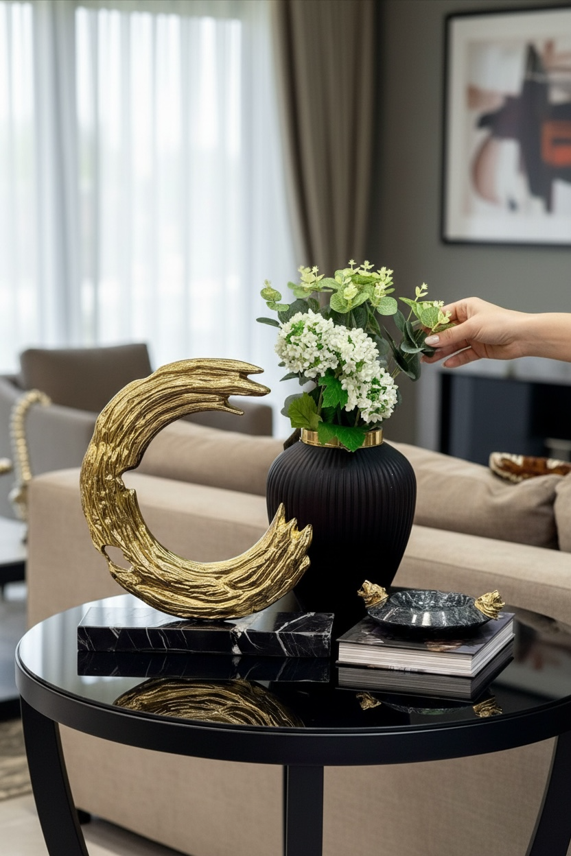 Mermer Kaideli Ay Dekor