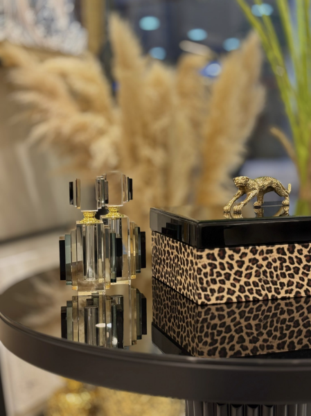 Leopar Desenli Dekoratif Kutu