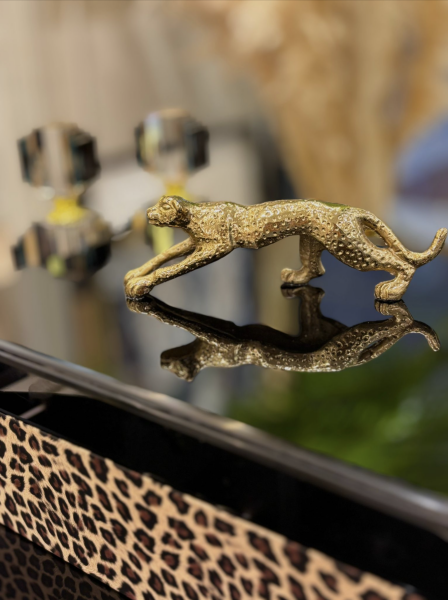 Leopar Desenli Dekoratif Kutu