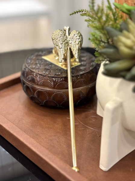 Melek Kanatlı Mum Söndürücü Pirinç