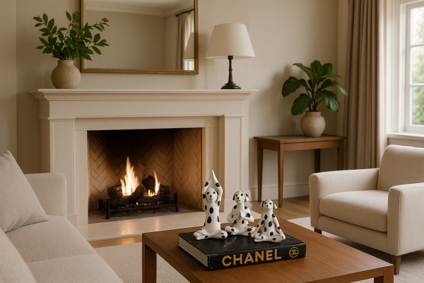 Yoga Yapan Dalmaçya Köpek Dekoratif Obje