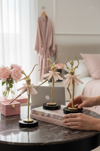 İthal Doğal Taşlı Balerin Dekor