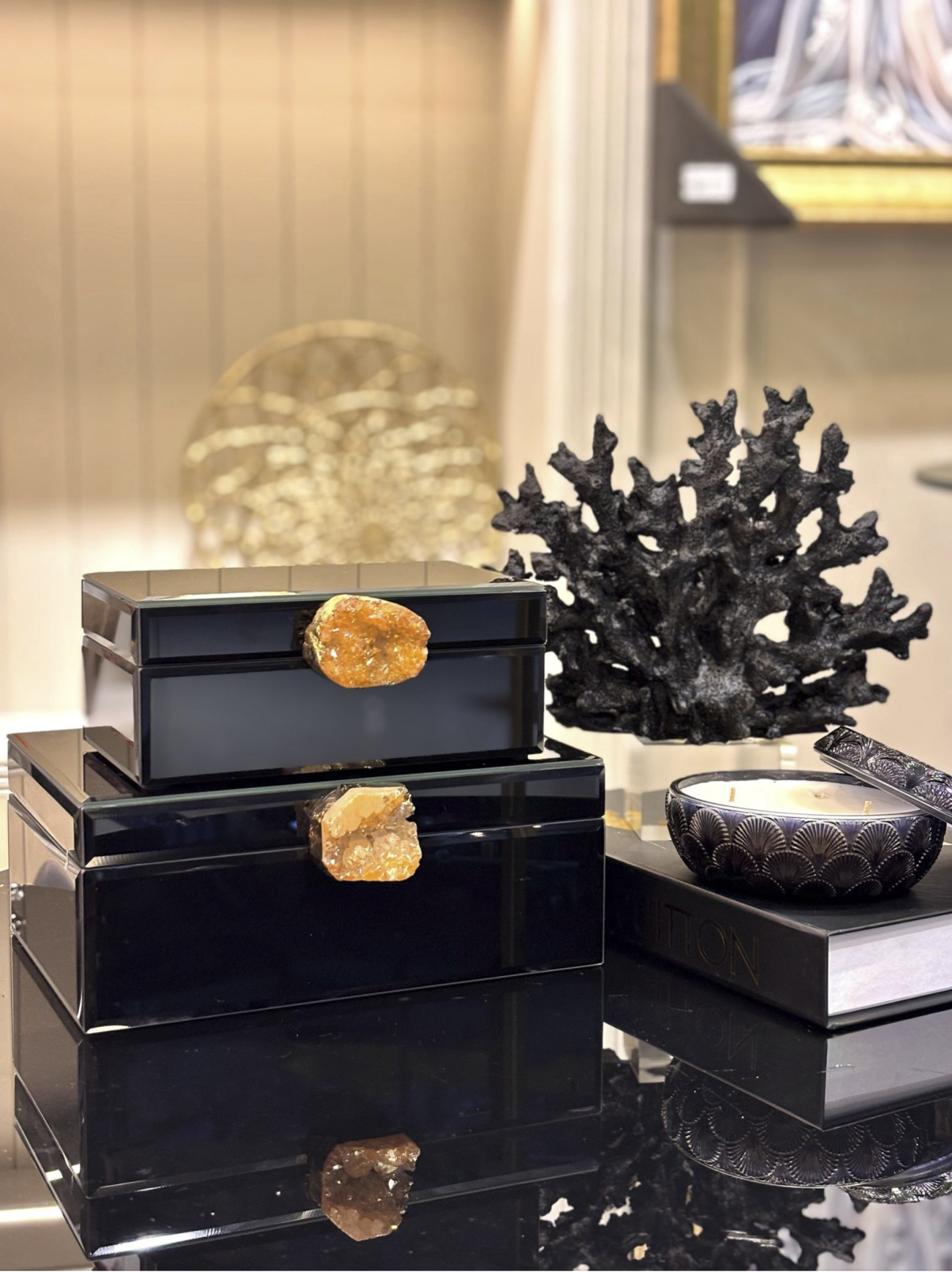 2’li Dekoratif Cam Kutu