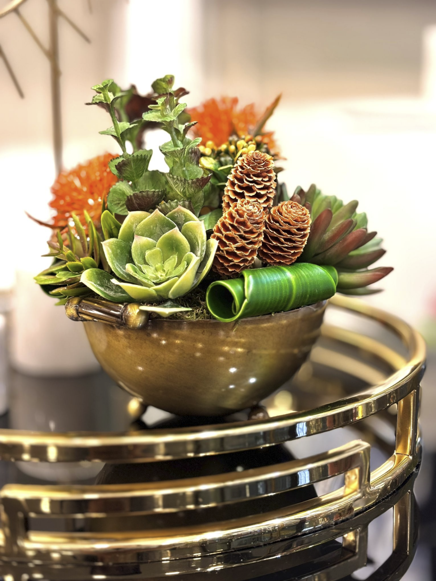 15 cm Bronz Sukulent Arajman
